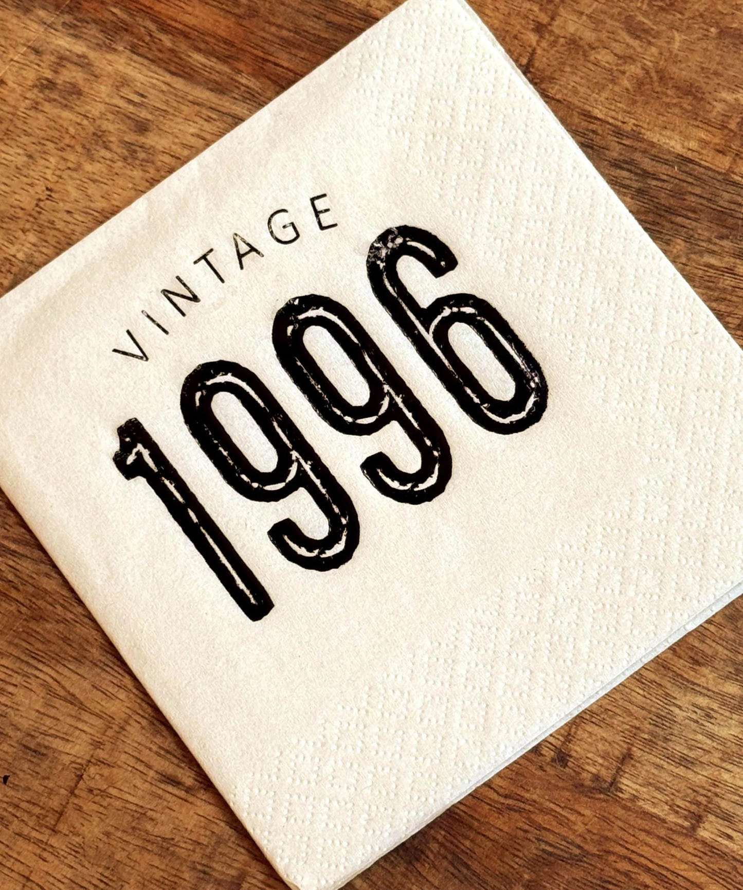 Vintage 1996 Cocktail Napkins – 30th Birthday Personalized Foil Napkins | Set of 20