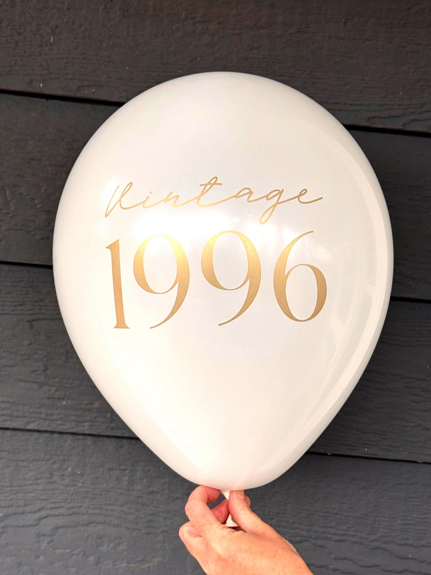 Vintage 1996 Gold Balloon – 12" Latex Balloons for 30th Birthday & Milestone Parties
