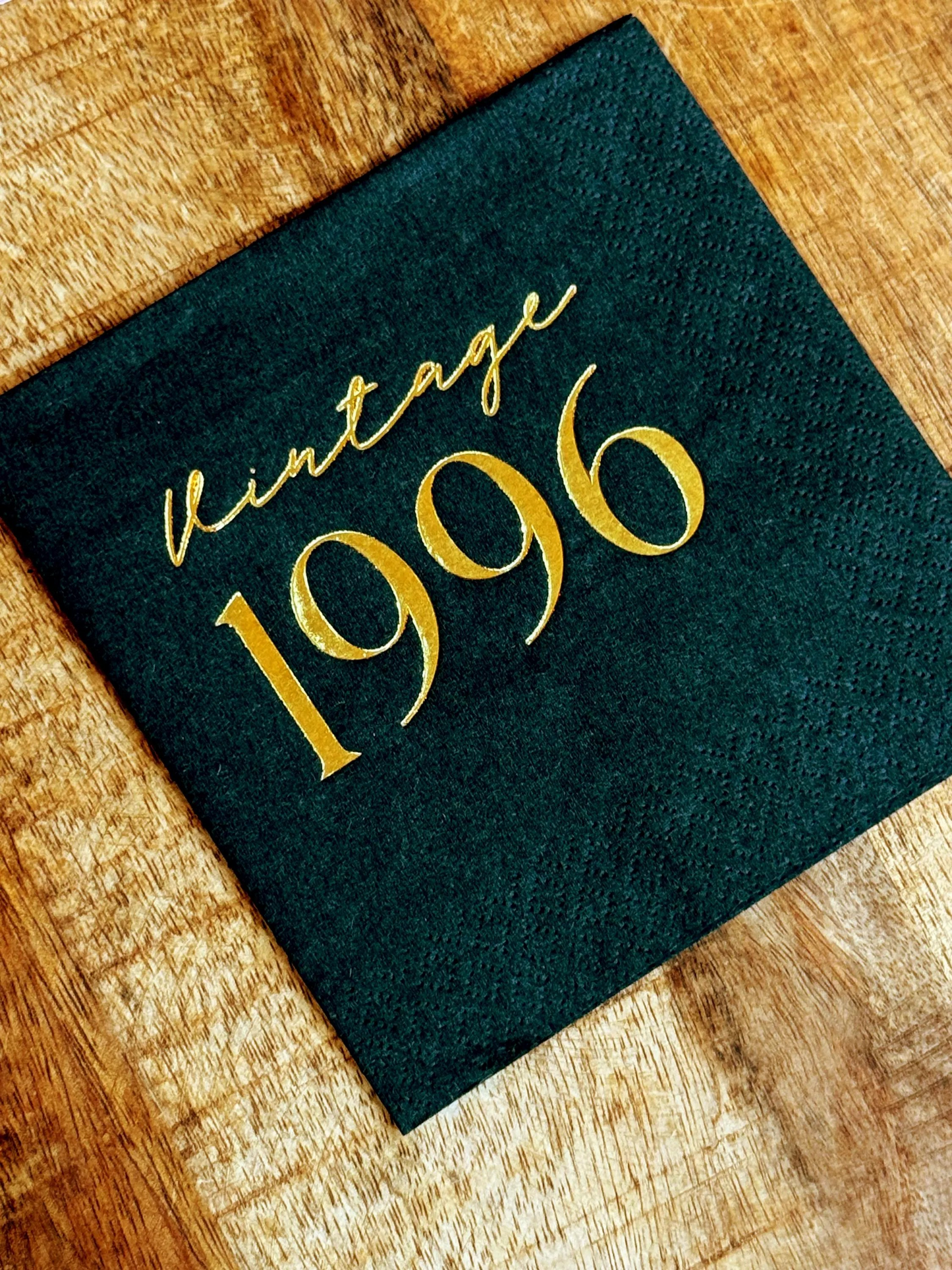 Vintage 1996 Napkins – Custom 30th Birthday Party Napkins with Foil Options | 3-Ply Set of 20