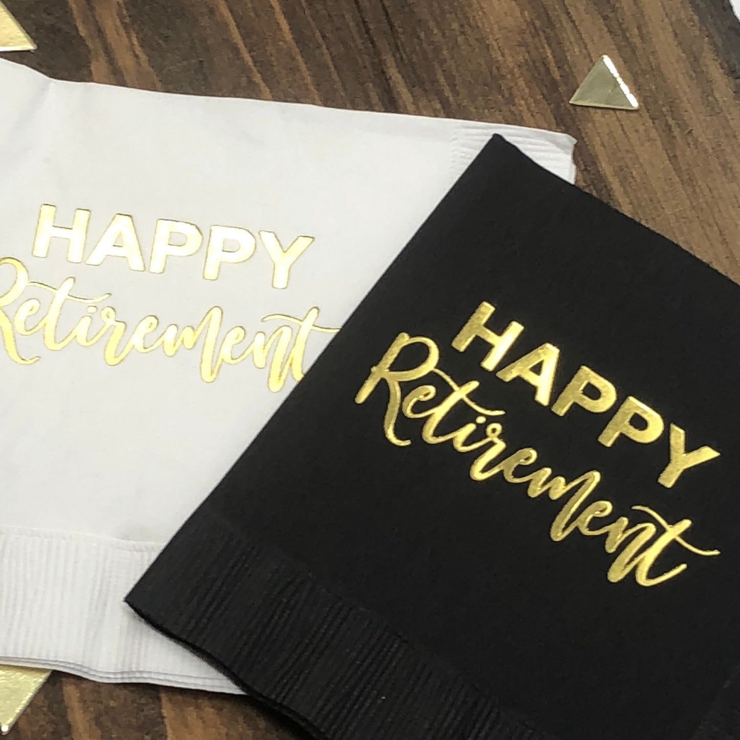 Happy Retirement napkins Retirement Decor
