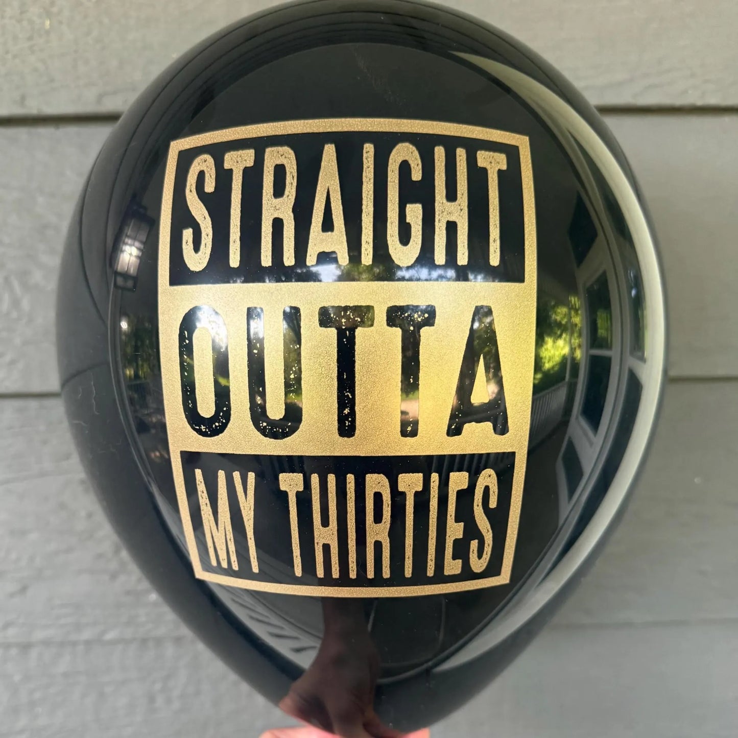 Straight Outta My Thirties, 40th Birthday Party Cup, 16 ounce Black Cups, Sold in Sets of 10