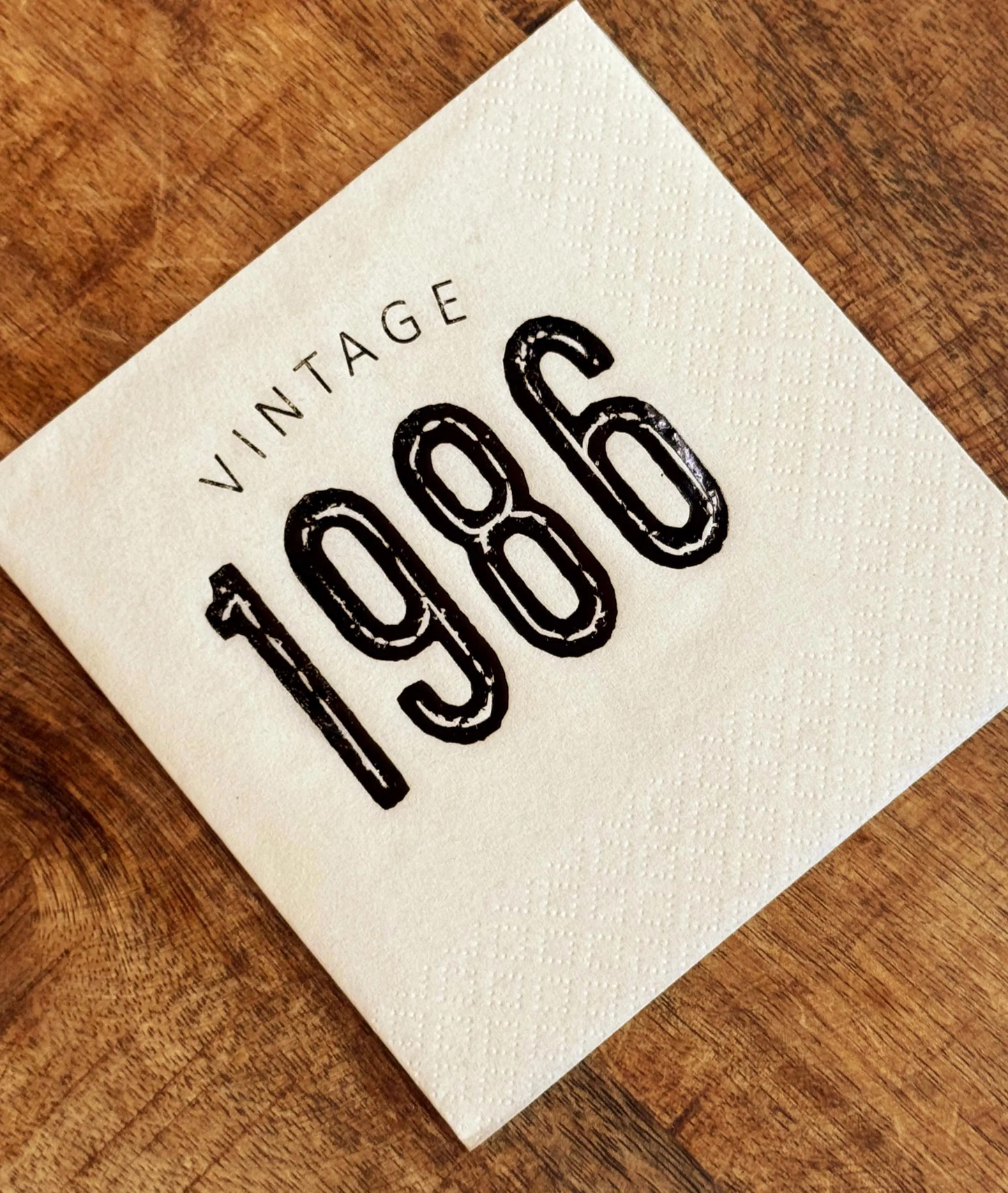 Vintage 1986 Cocktail Napkins – 40th Birthday Personalized Foil Napkins | Set of 20