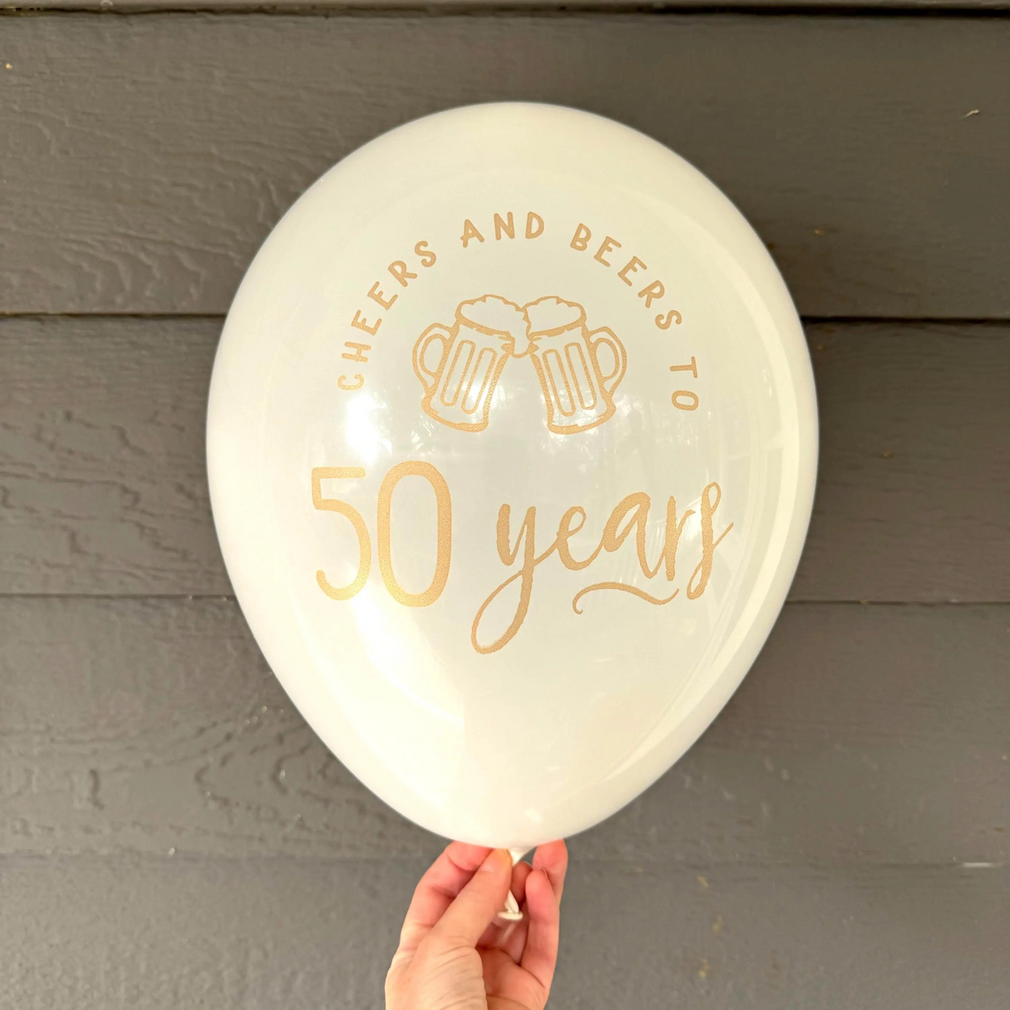 Cheers and Beers to 50 Years Latex Balloons – Perfect for 50th Birthdays, Anniversaries, or Class Reunions