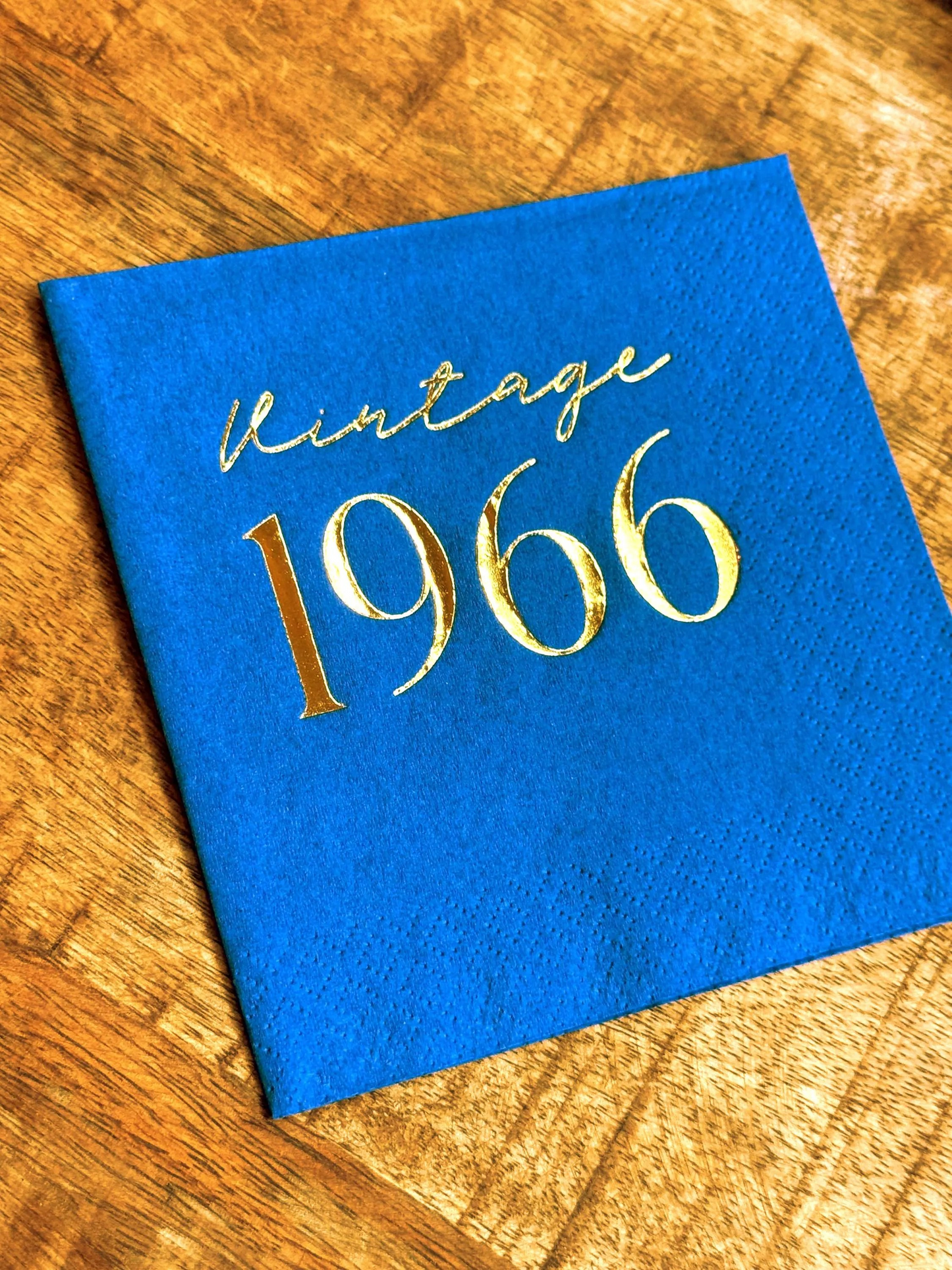 Vintage 1966 Napkins – Custom 60th Birthday Cocktail Napkins with Foil Options | 3-Ply Set of 20