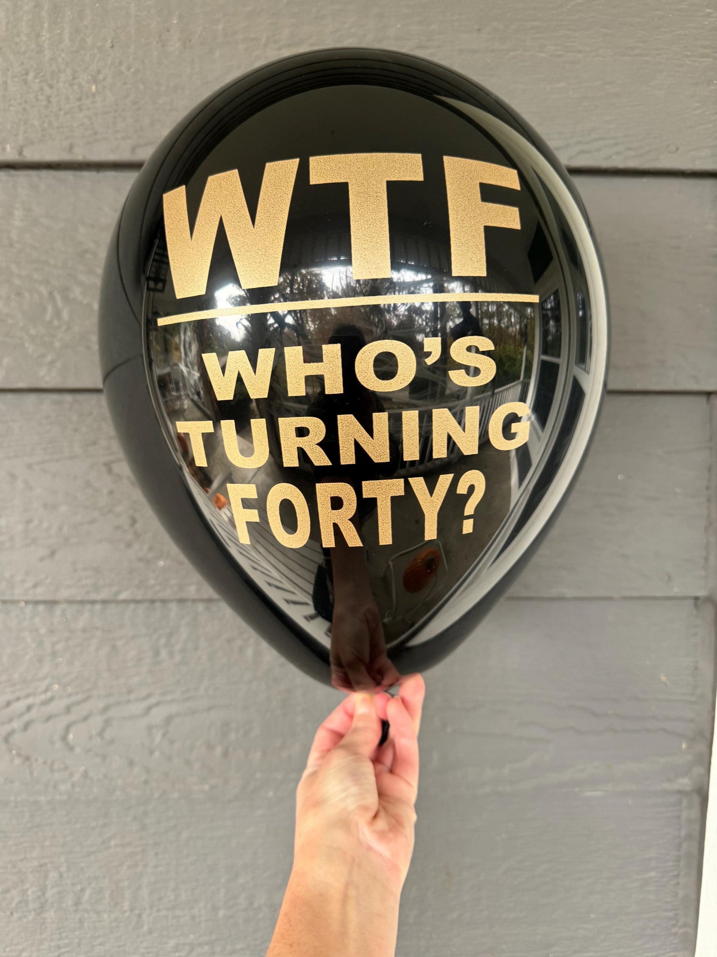 WTF Who's Turning Forty? Balloons – Fun 40th Birthday Party Decor