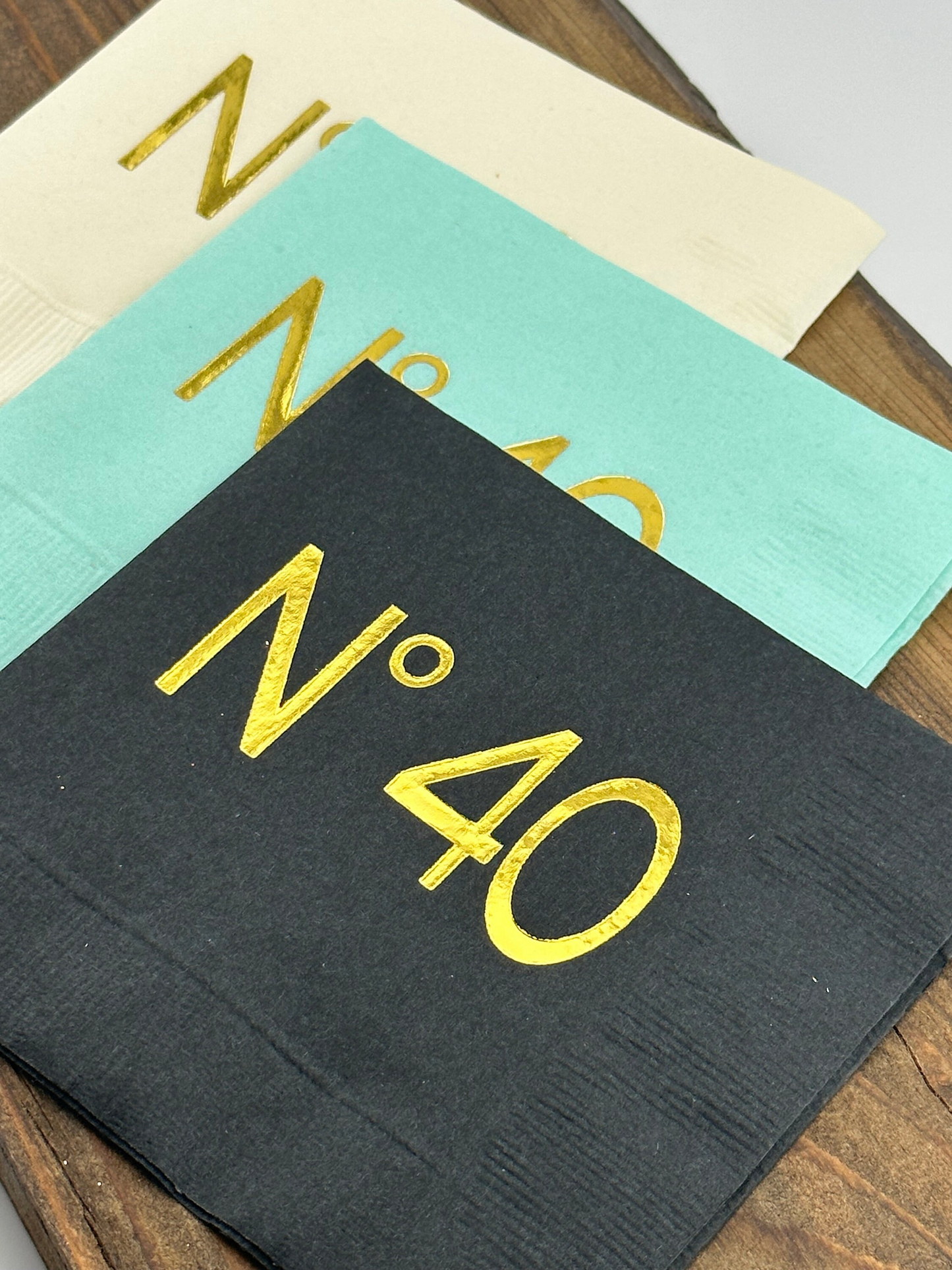 No 40 Couture Cocktail Napkins – Elegant 40th Birthday Party Decorations