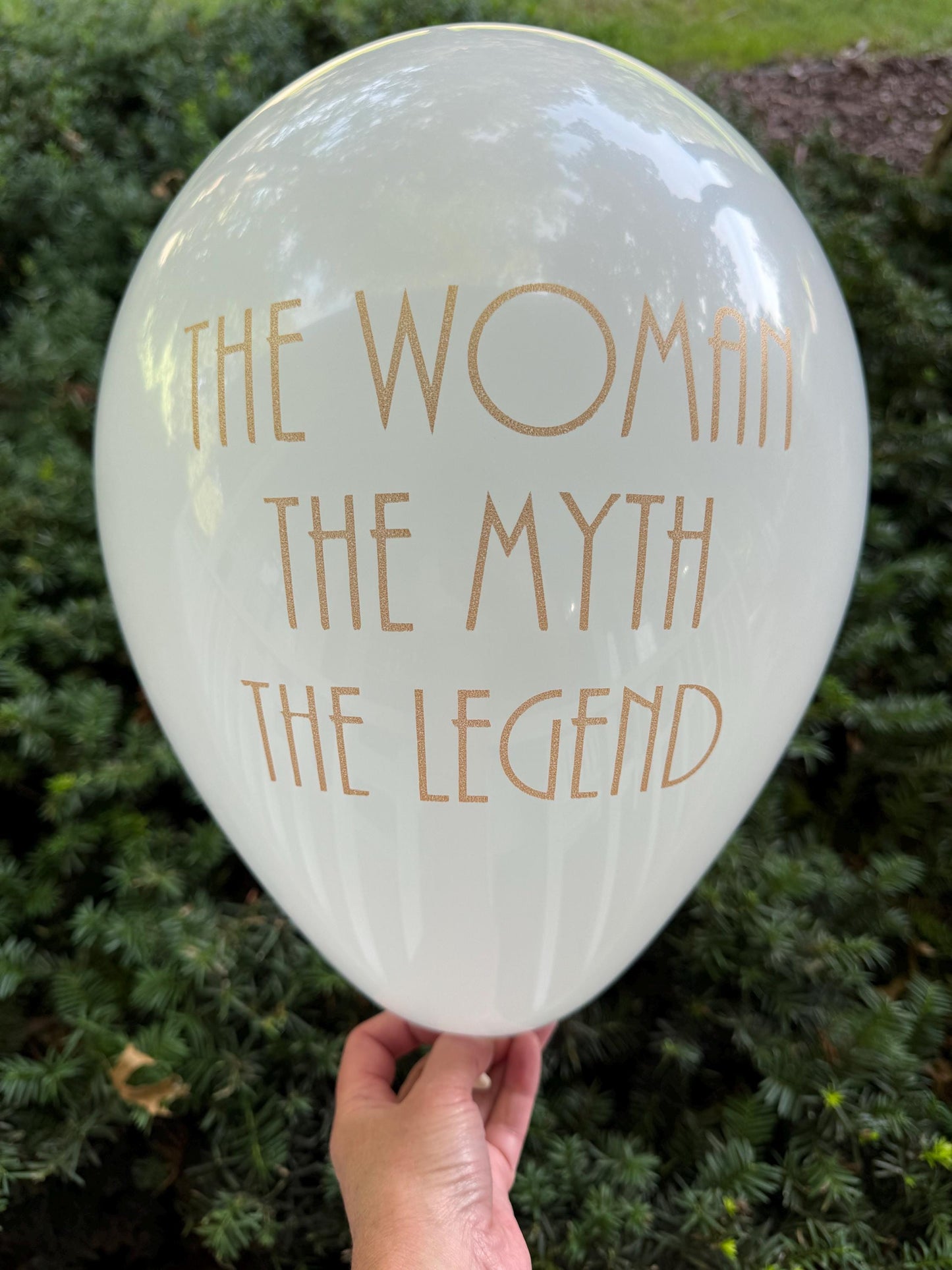 The Woman, The Myth, The Legend Balloons - 12" Birthday & Retirement Party Decorations