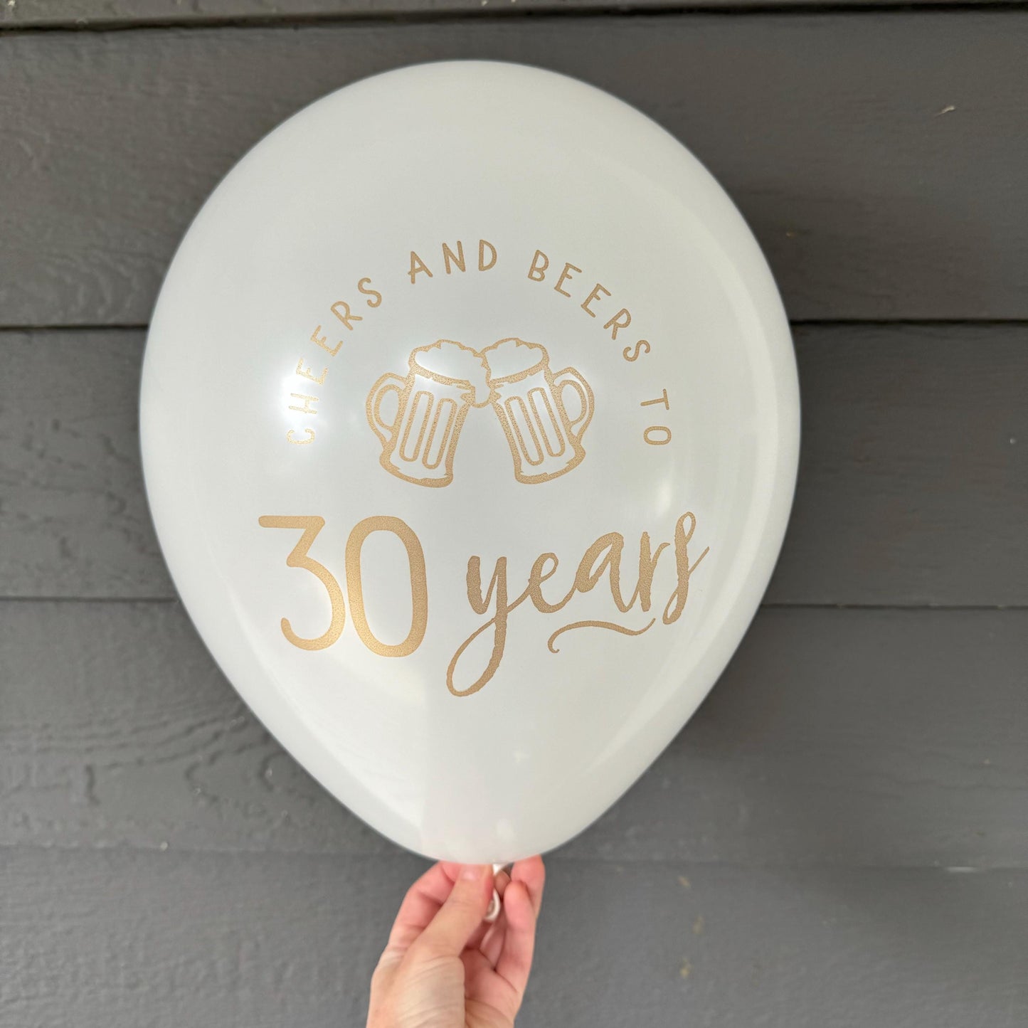 Cheers and Beers to 30 Years Balloons – Perfect for 30th Birthday, Retirement, or Anniversary