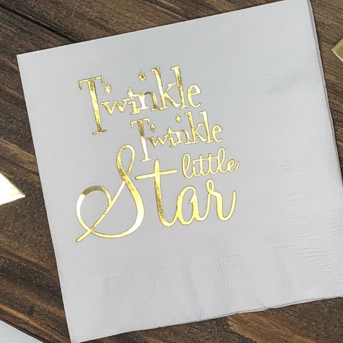 Twinkle Twinkle Little Star Cocktail Napkins – Perfect for Baby Showers, Gender Reveals & Birthdays