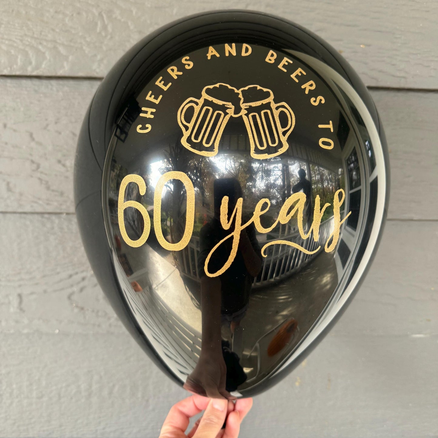 Cheers and Beers to 60 Years Balloons – Perfect for 60th Birthday & Milestone Celebrations