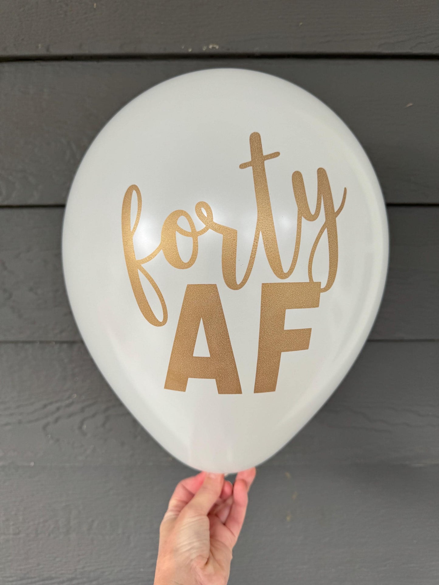 40 AF White Balloons – Fun & Fabulous 40th Birthday Decor