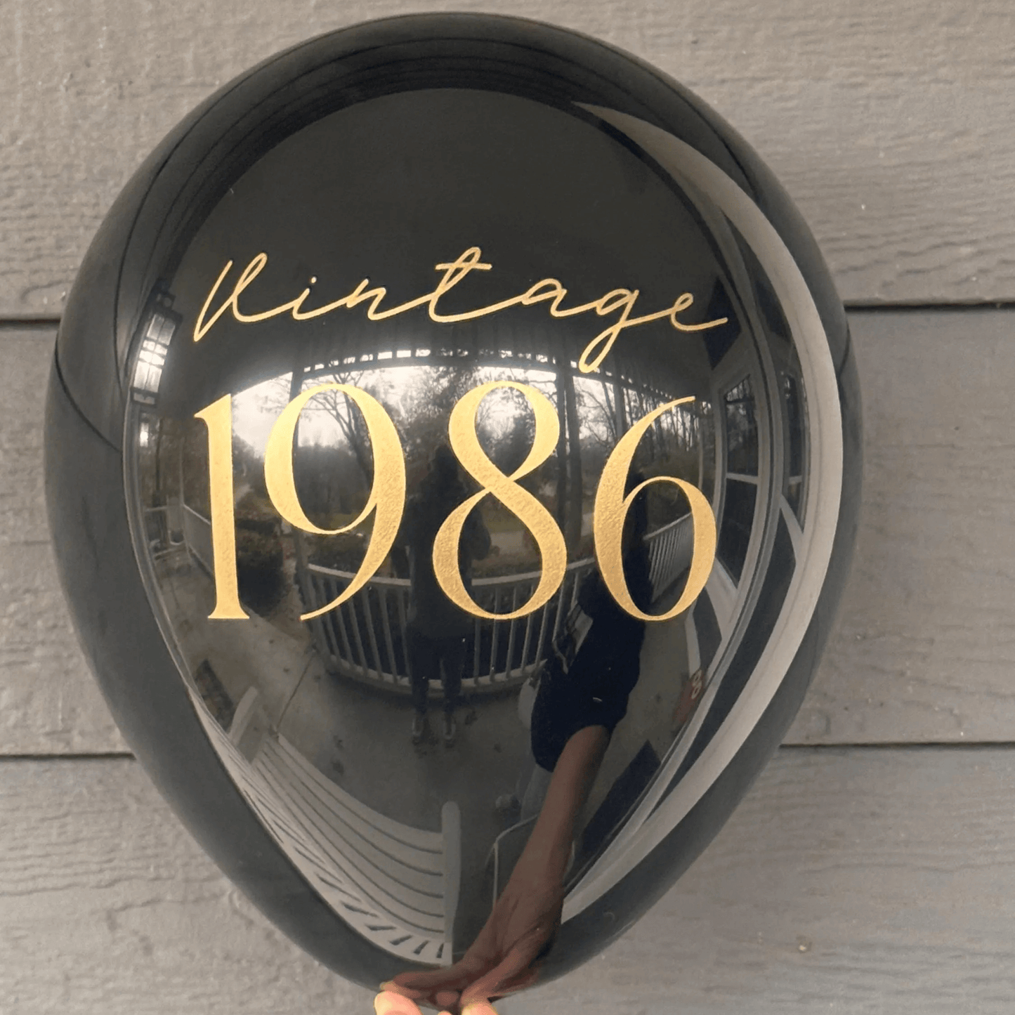 40th Birthday Balloons Black and Gold