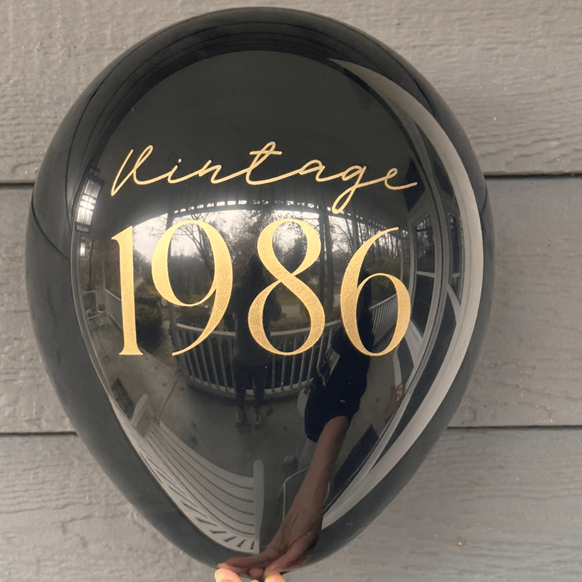 40th Birthday Balloons Black and Gold