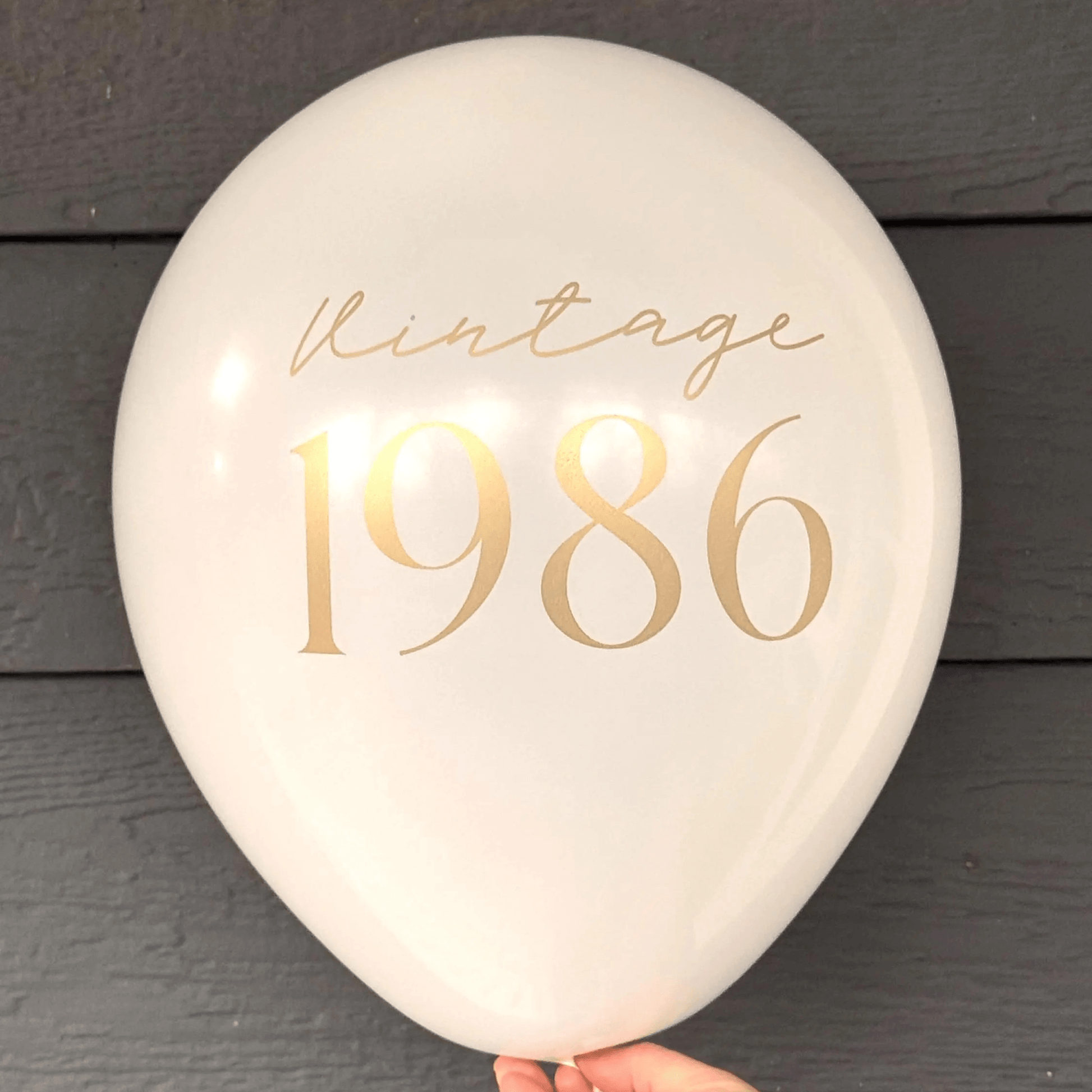 40th Birthday Balloons White and Gold