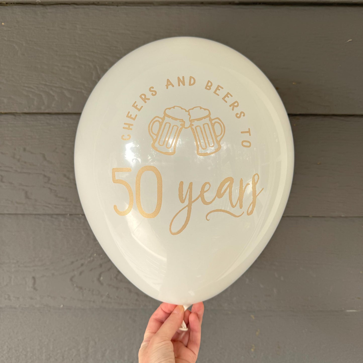 Cheers and Beers to 50 Years Latex Balloons