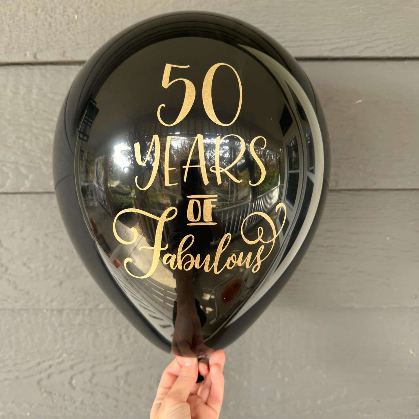 50 Years of Fabulous balloons black and gold