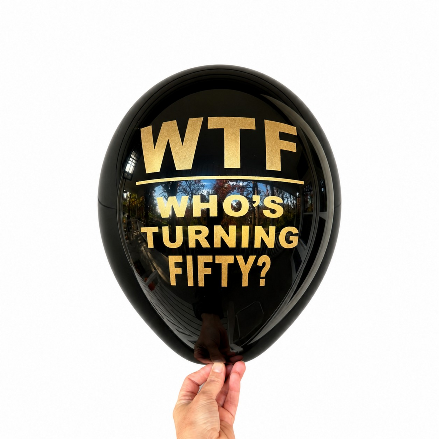 WTF Who's Turning Fifty Balloons – Funny 50th Birthday Balloons