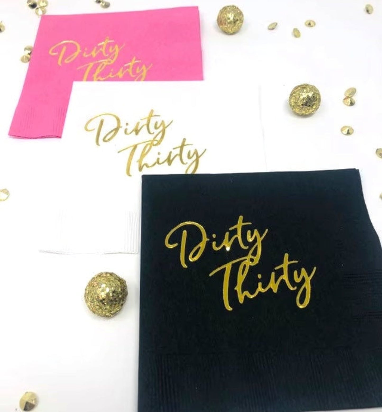 Dirty Thirty Cocktail Napkins – Fun & Stylish Decor for 30th Birthday Parties