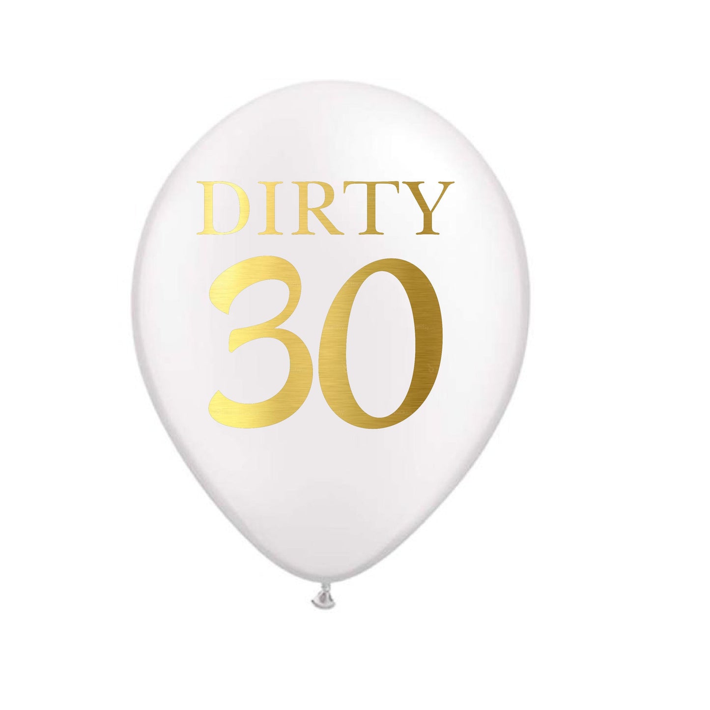 Dirty 30 Balloons – Bold Black and White 30th Birthday Party Decorations