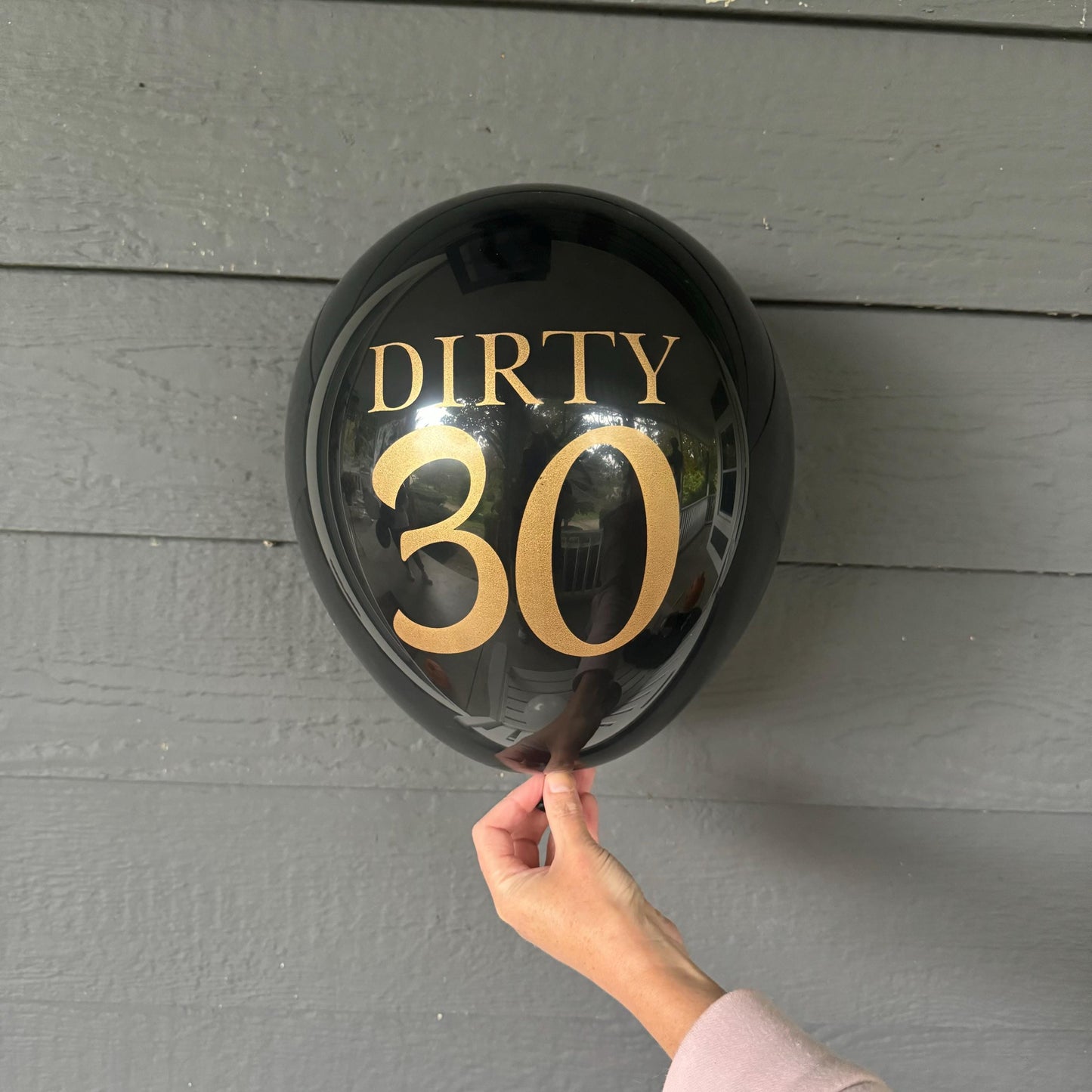 Dirty 30 Balloons – Bold Black and White 30th Birthday Party Decorations