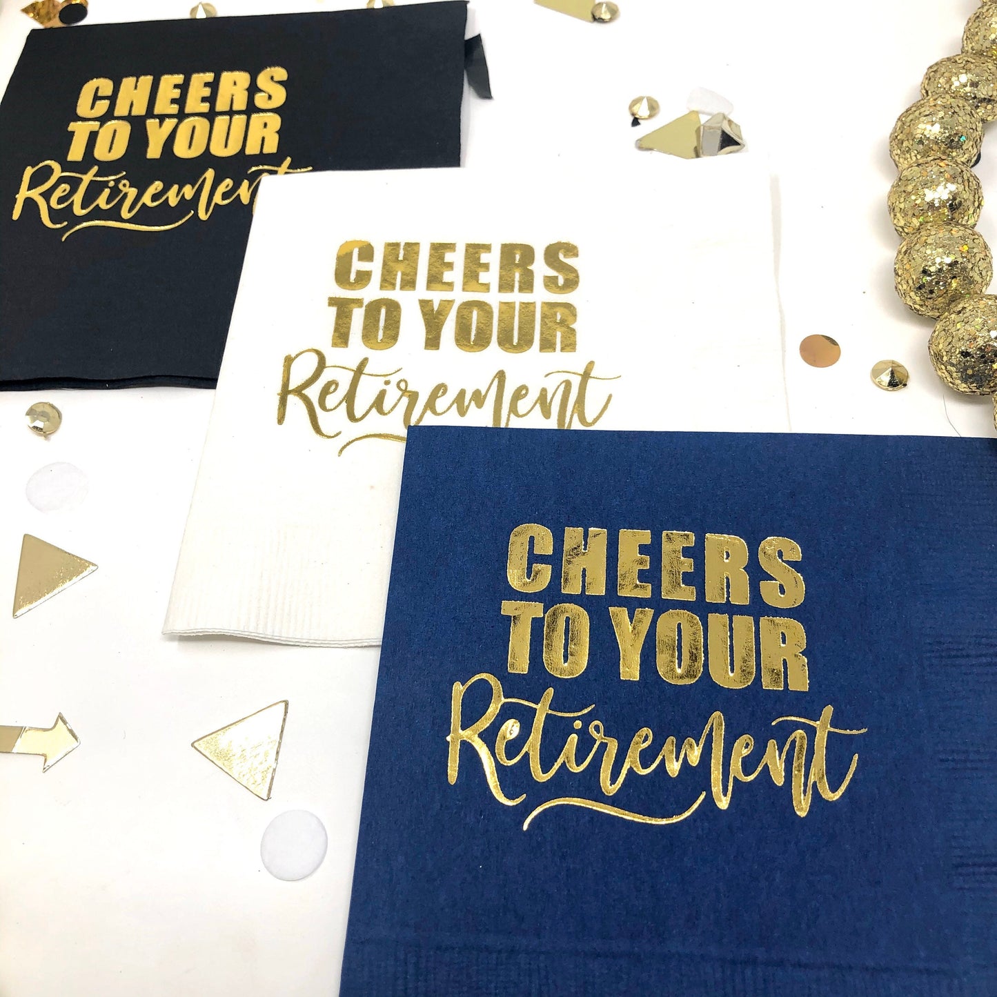 Cheers to Your Retirement Cocktail Napkins – Perfect for Retirement Party Decor