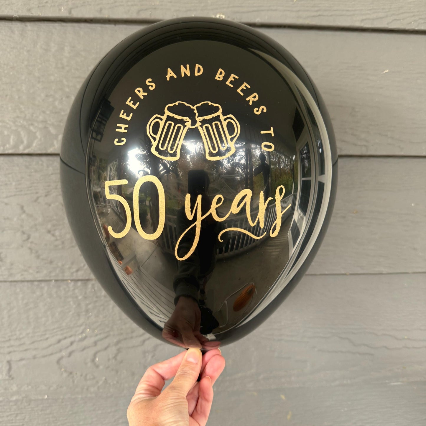 Cheers and Beers to 50 Years Latex Balloons – Perfect for 50th Birthdays, Anniversaries, or Class Reunions