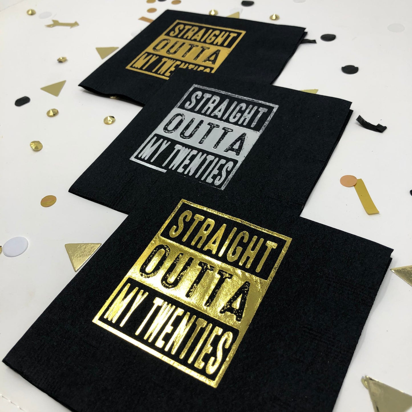 Straight Outta My Twenties Cocktail Napkins – Perfect for 30th Birthday Party Decor