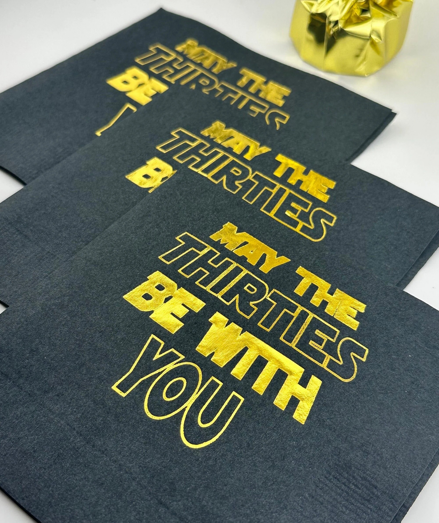 May the Thirties Be With You Cocktail Napkins – Perfect for a Star Wars-Themed 30th Birthday