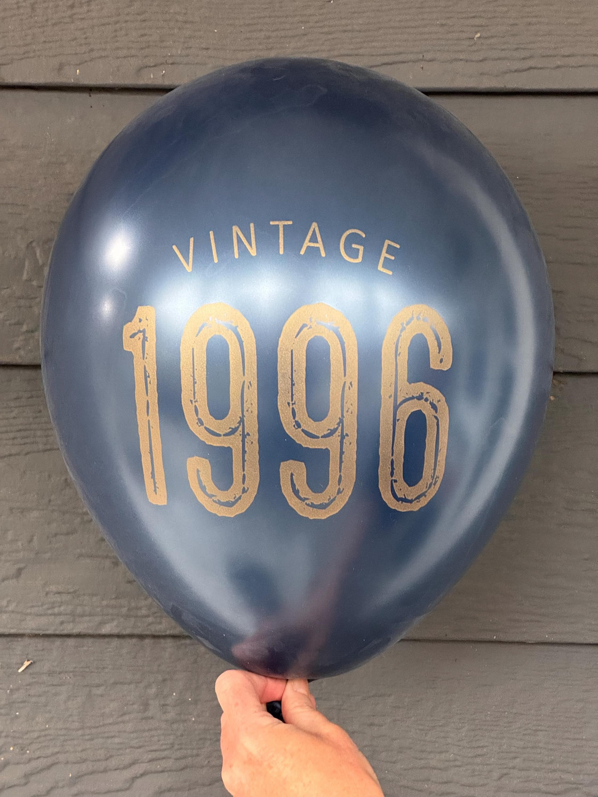30th Birthday Balloons Navy and gold Vintage 1996