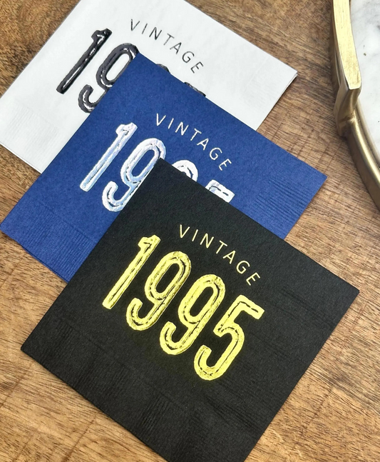 Vintage 1995 Birthday Napkins – Stylish Party Decor for a 30th Celebration