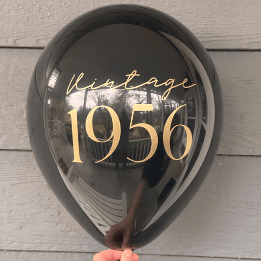 70th Birthday Balloons Black and Gold Milestone Decor