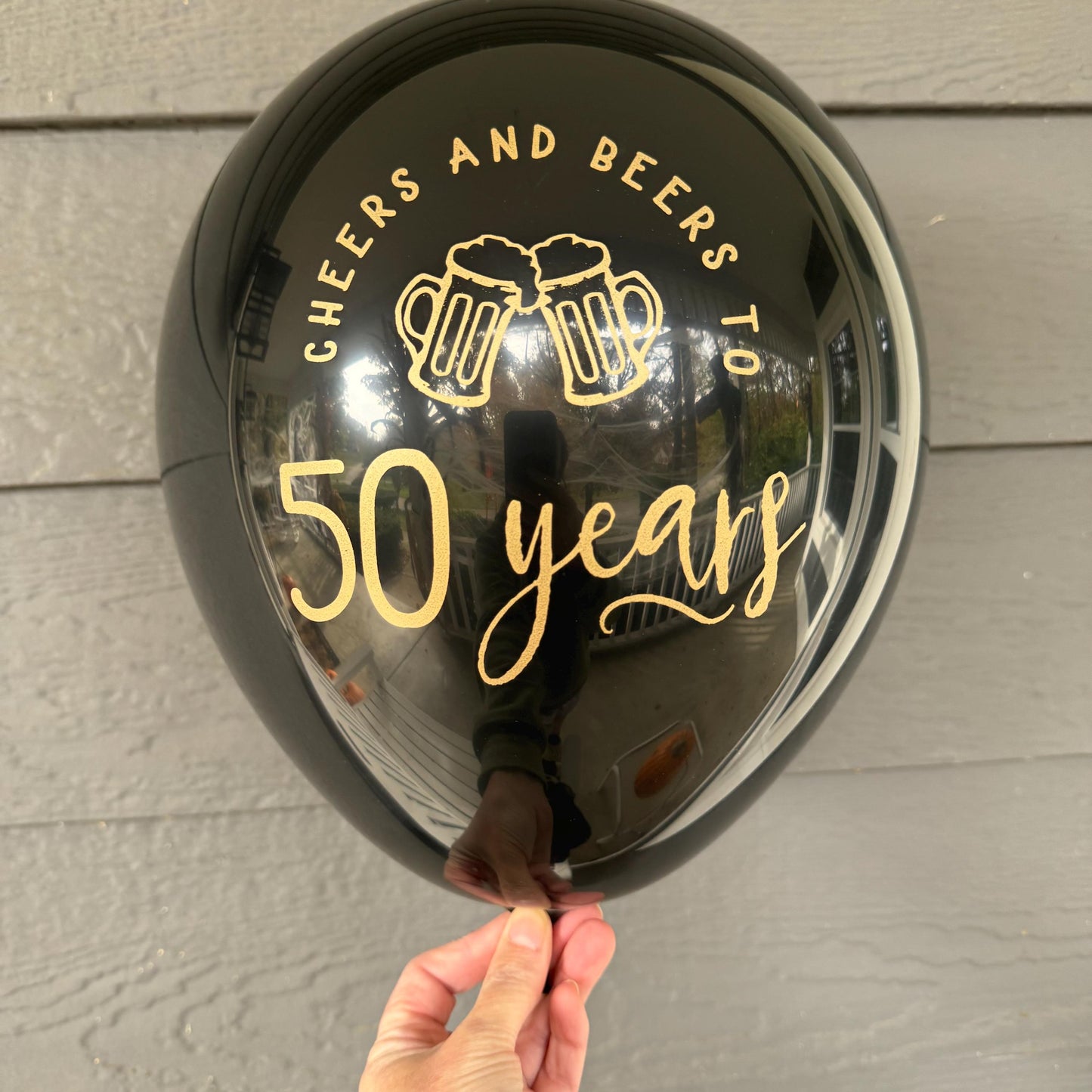 Cheers and Beers to 50 Years Latex Balloons – Perfect for 50th Birthdays, Anniversaries, or Class Reunions