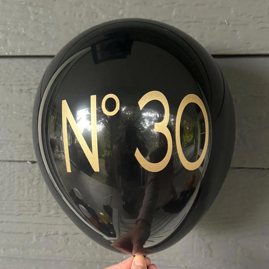 No. 30 Couture Birthday Balloons – Chic Decorations for a Stylish Milestone