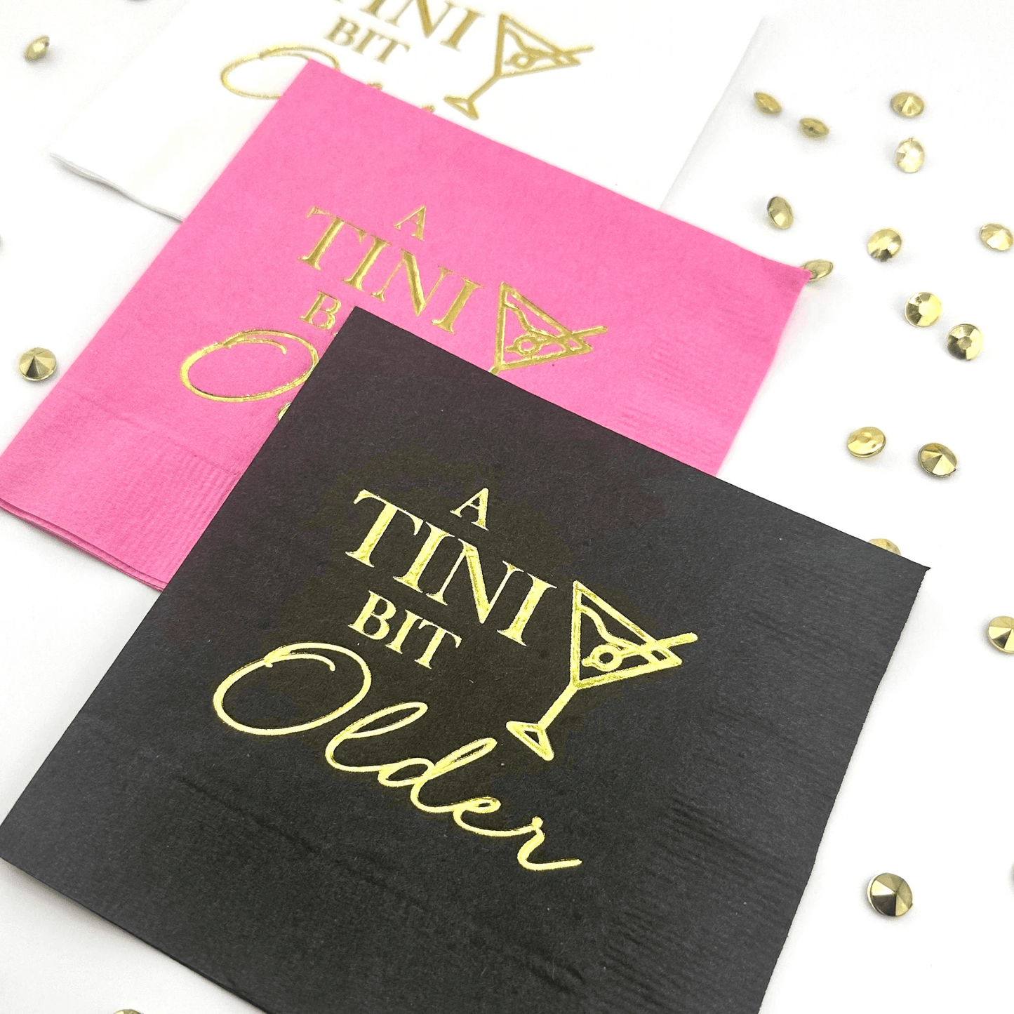 A Tini Bit Older cocktail napkins Martini Birthday Decor