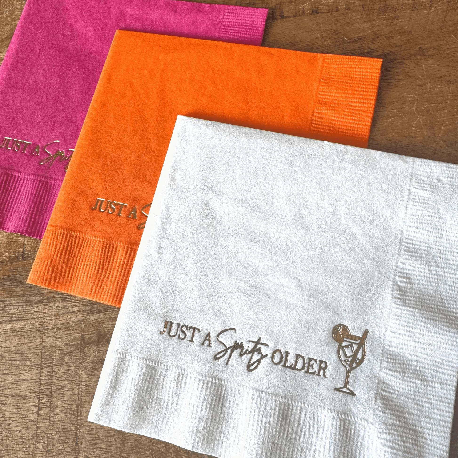 Just a Spritz Older Cocktail Napkins - Aperol Spritz themed