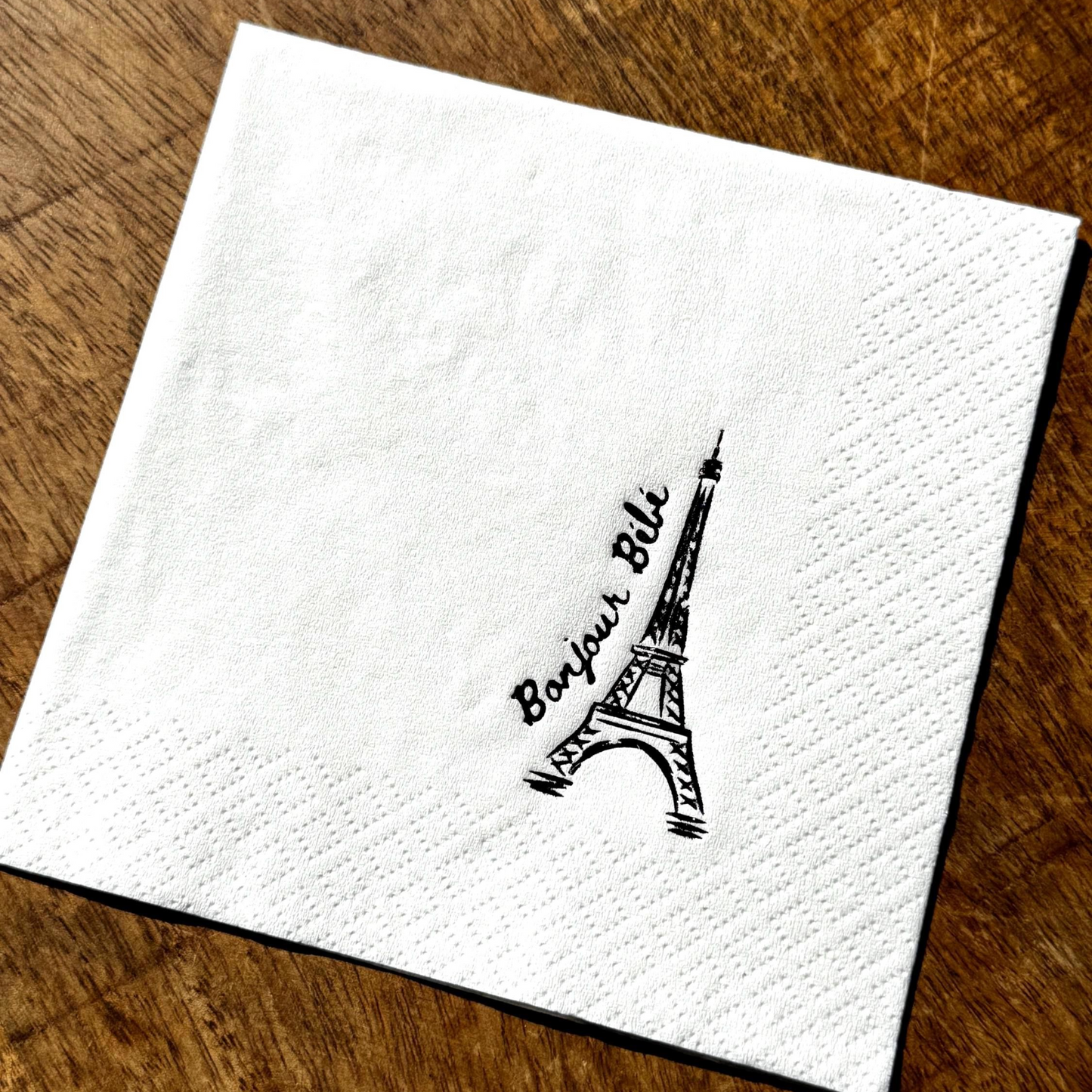 Bonjour Bebe baby shower napkins