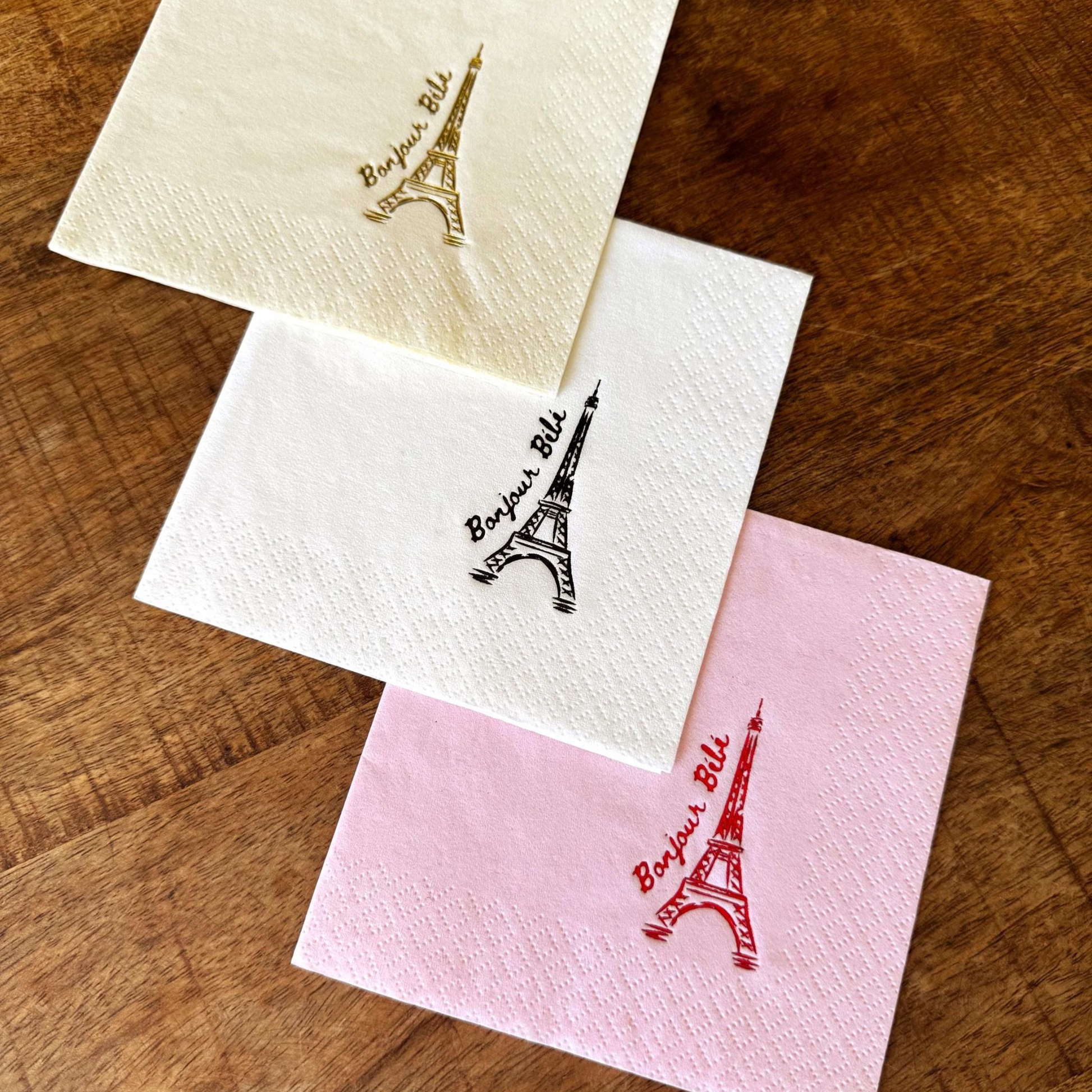 Bonjour Bebe baby shower napkins