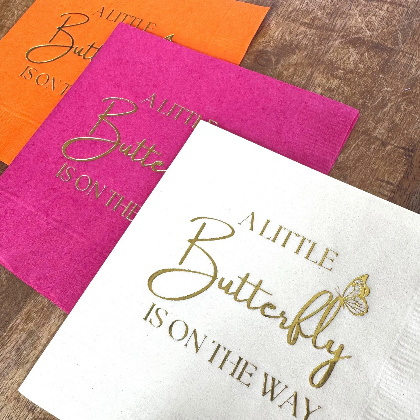 Butterfly Baby shower napkins