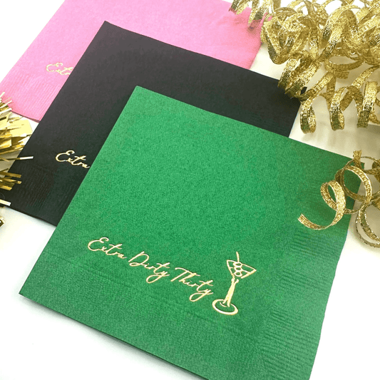 Extra Dirty Thirty cocktail napkins 30th Birthday Napkins