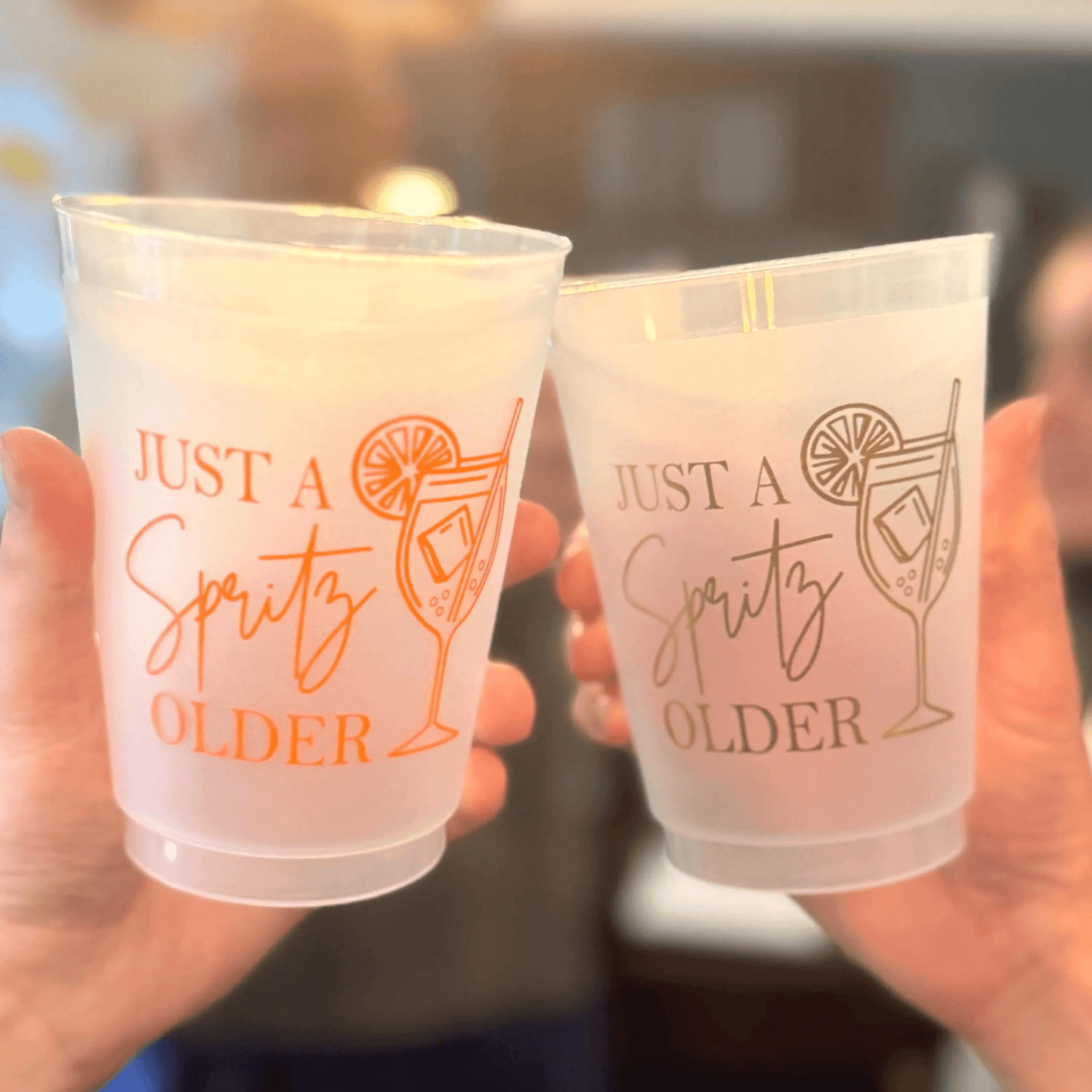 Just a Spritz Older Party Cups frosted 16-ounce