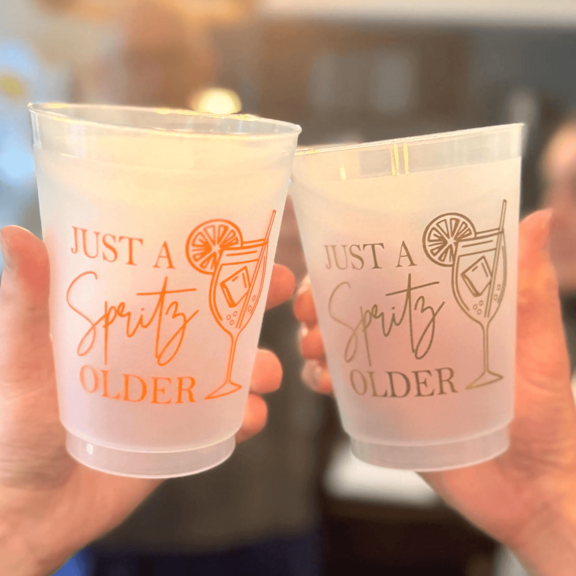 Just a Spritz Older Party Cups frosted 16-ounce