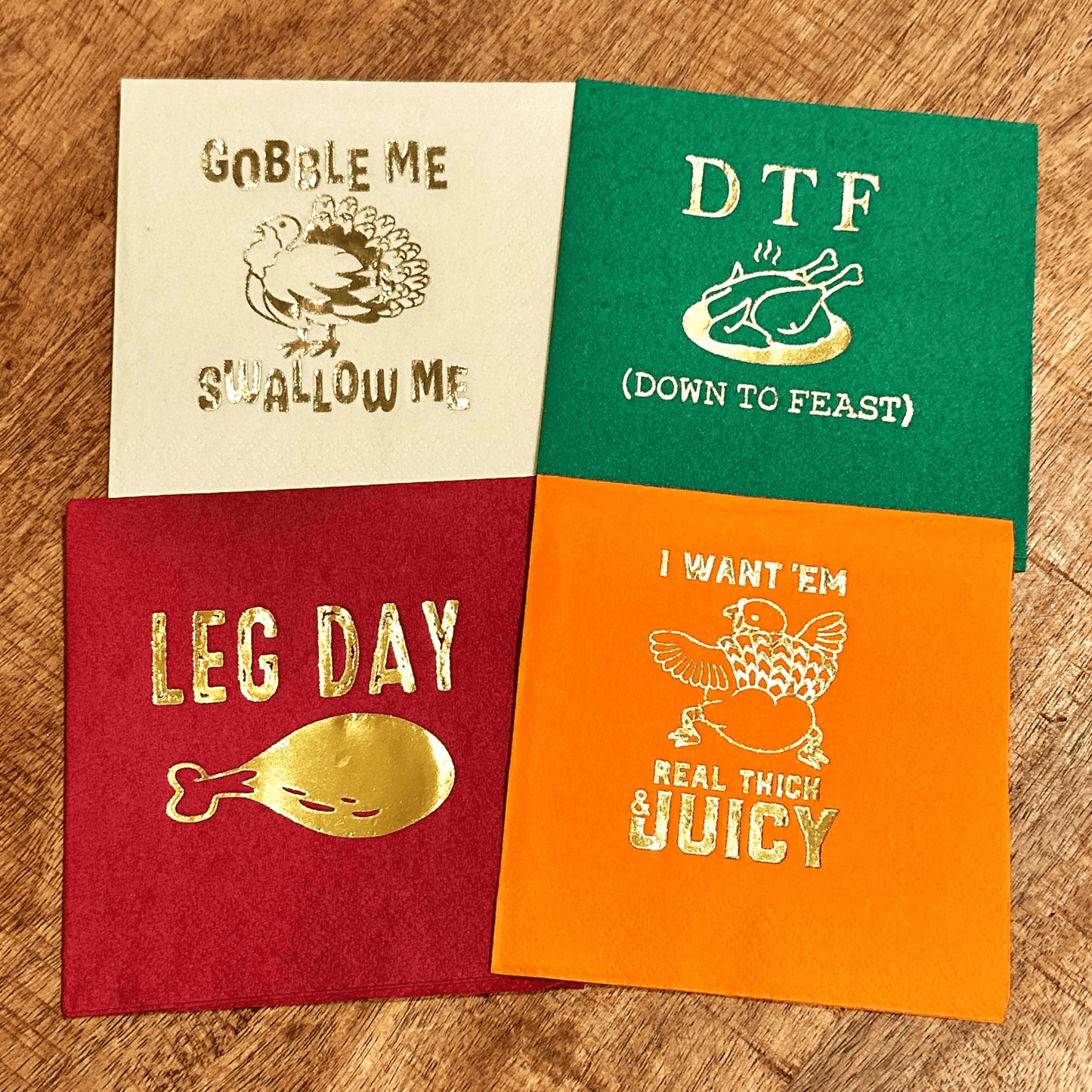 Funny Thanksgiving Cocktail Napkins