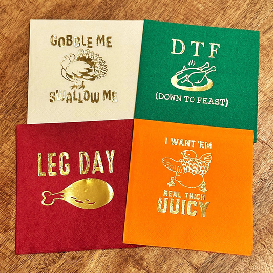 Funny Thanksgiving Cocktail Napkins