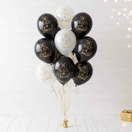 50 Years of Fabulous Balloons – Perfect for 50th Birthday or Milestone Celebrations