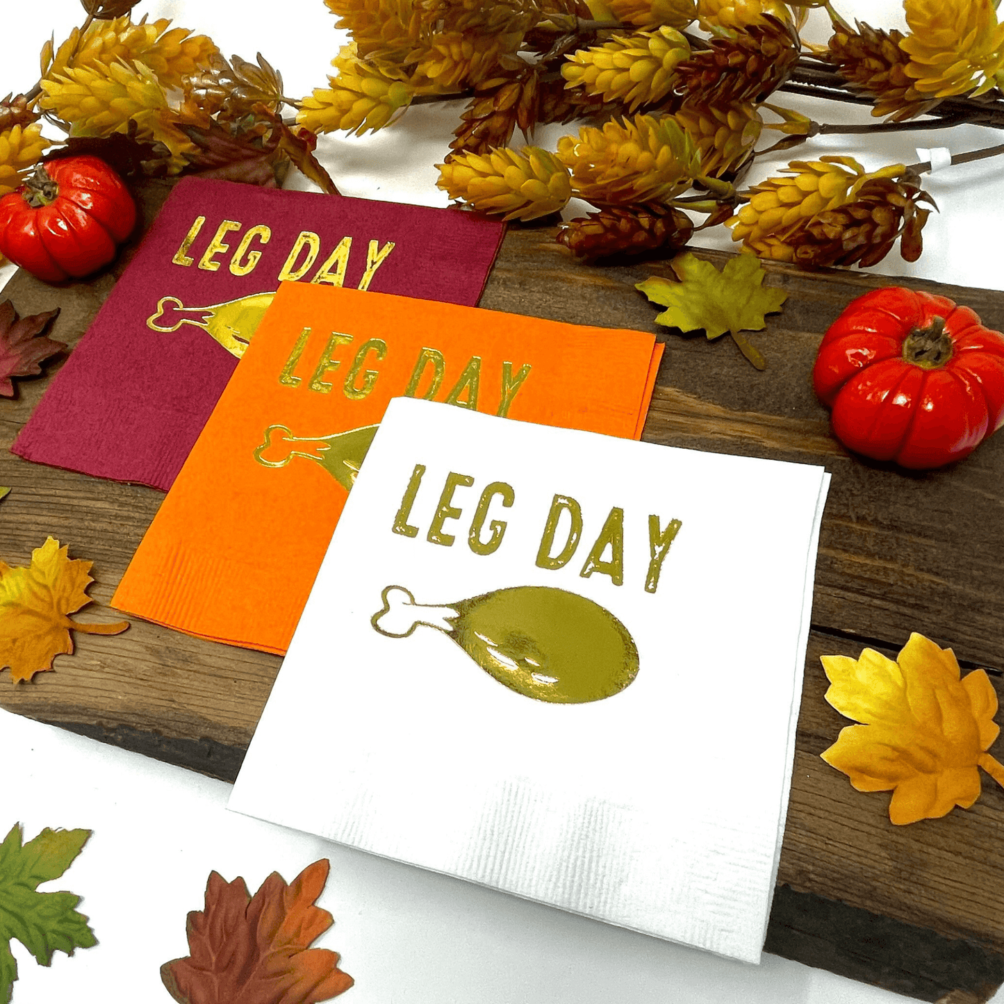 Leg Day Cocktail Napkins Thanksgiving Table Decor