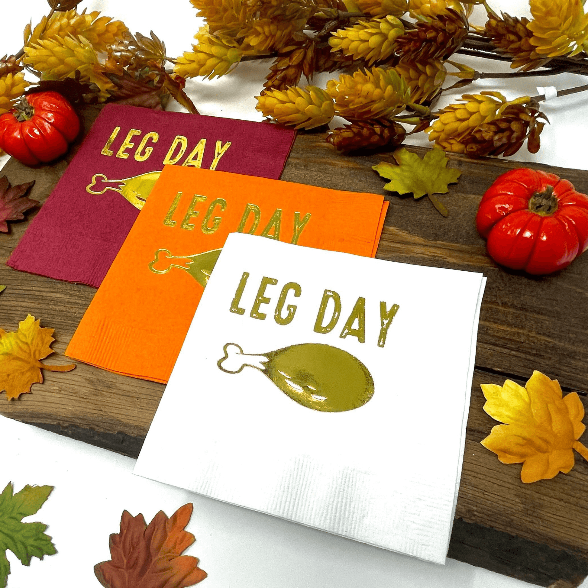Leg Day Cocktail Napkins Thanksgiving Table Decor