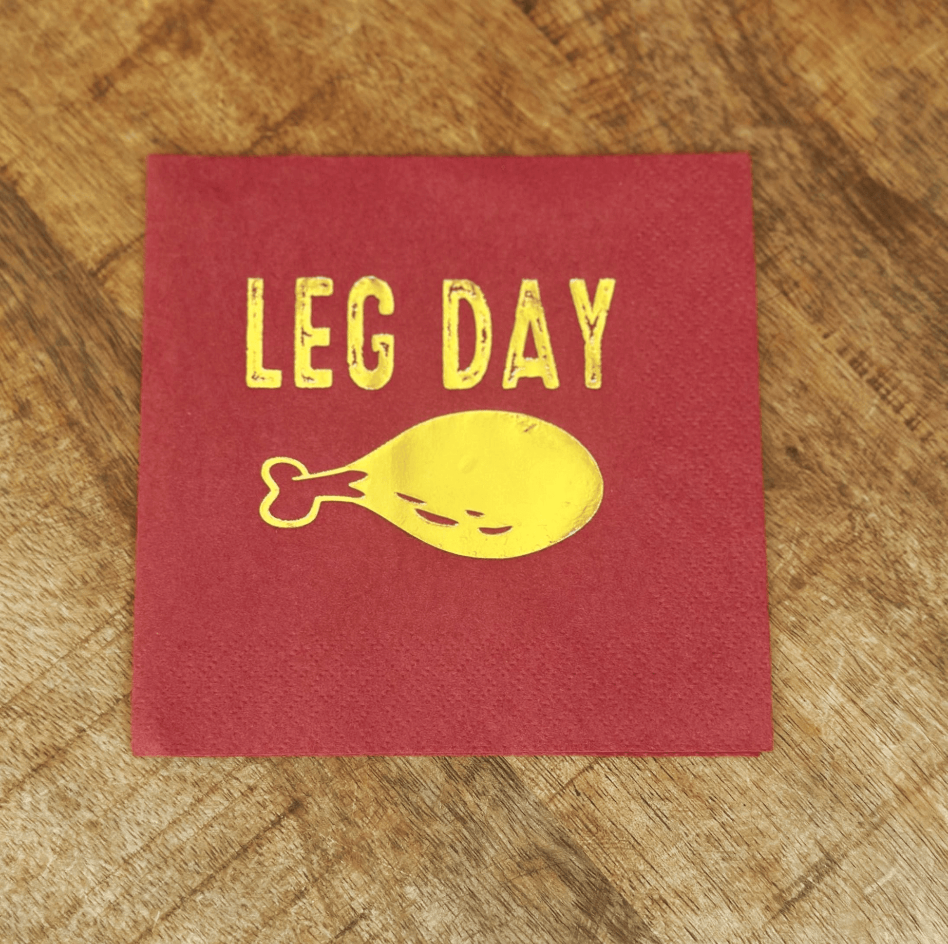 Funny Thanksgiving Cocktail Napkins Leg Day