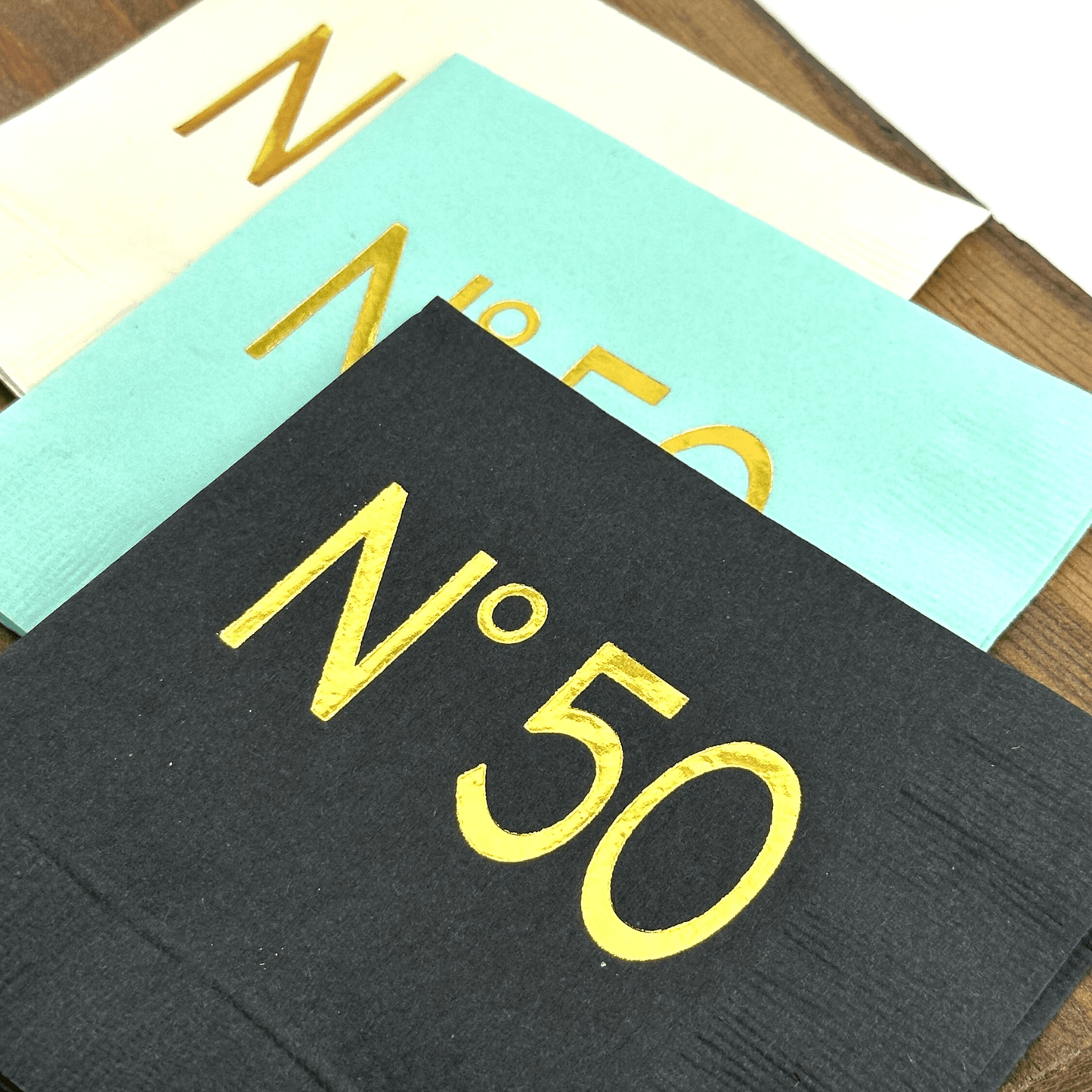 No 50 Couture cocktail napkins 50th Birthday Napkins