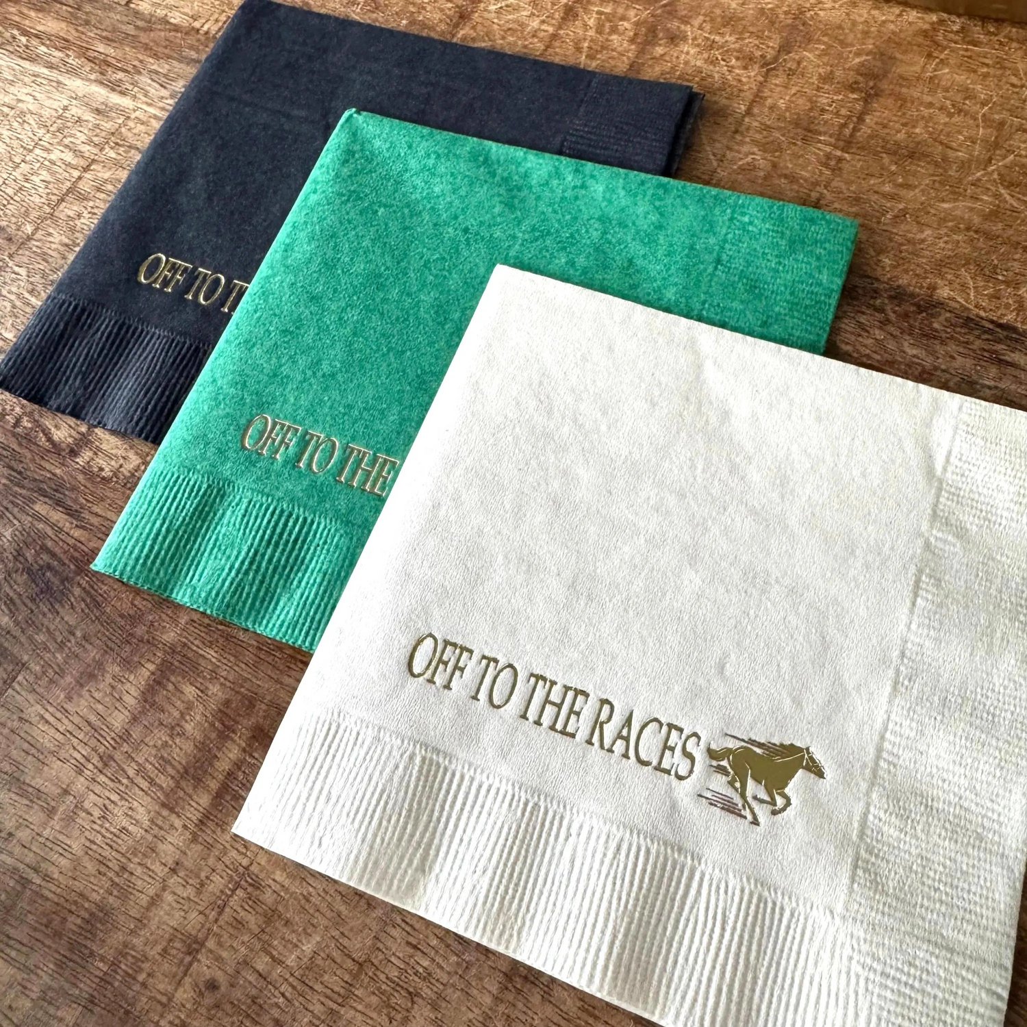 Off to the Races Cocktail Napkins- Derby Cocktail Decor