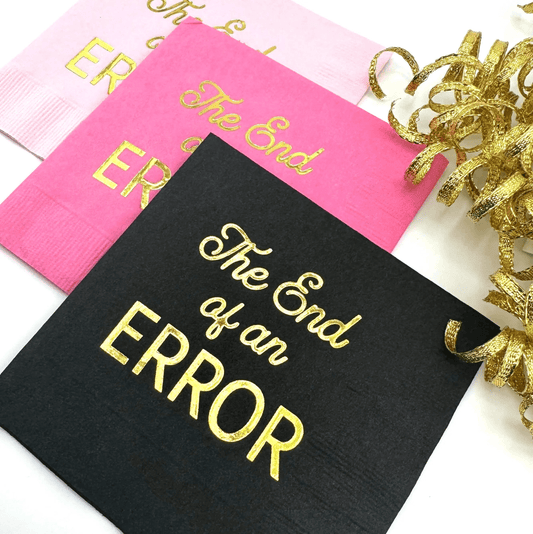 The End of an Error Cocktail Napkins Divorce Party Decor